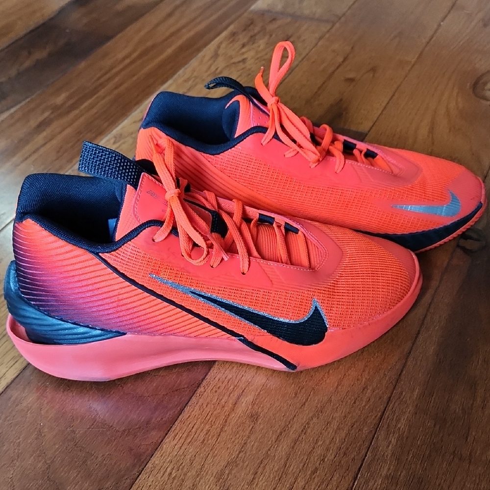 Nike Kids' Vibrant Orange and Black Sneakers
